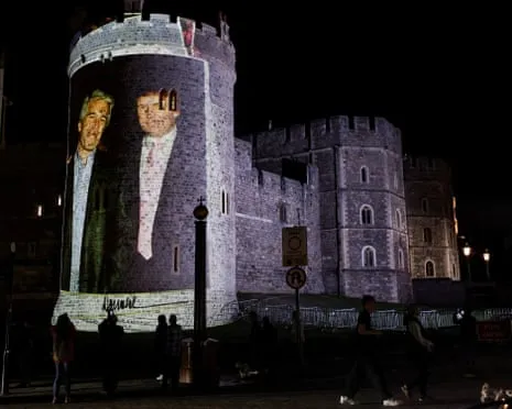 Four People Taken into Custody Following Pictures of Donald Trump and Jeffrey Epstein Displayed on Windsor Castle